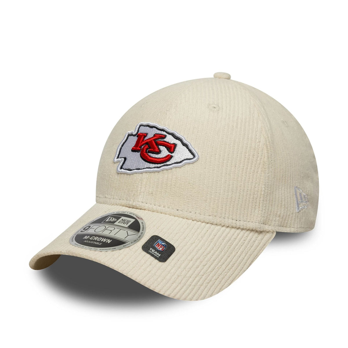 Kansas City Chiefs NFL Cord Cream 9FORTY M-Crown Adjustable Cap-zelvios