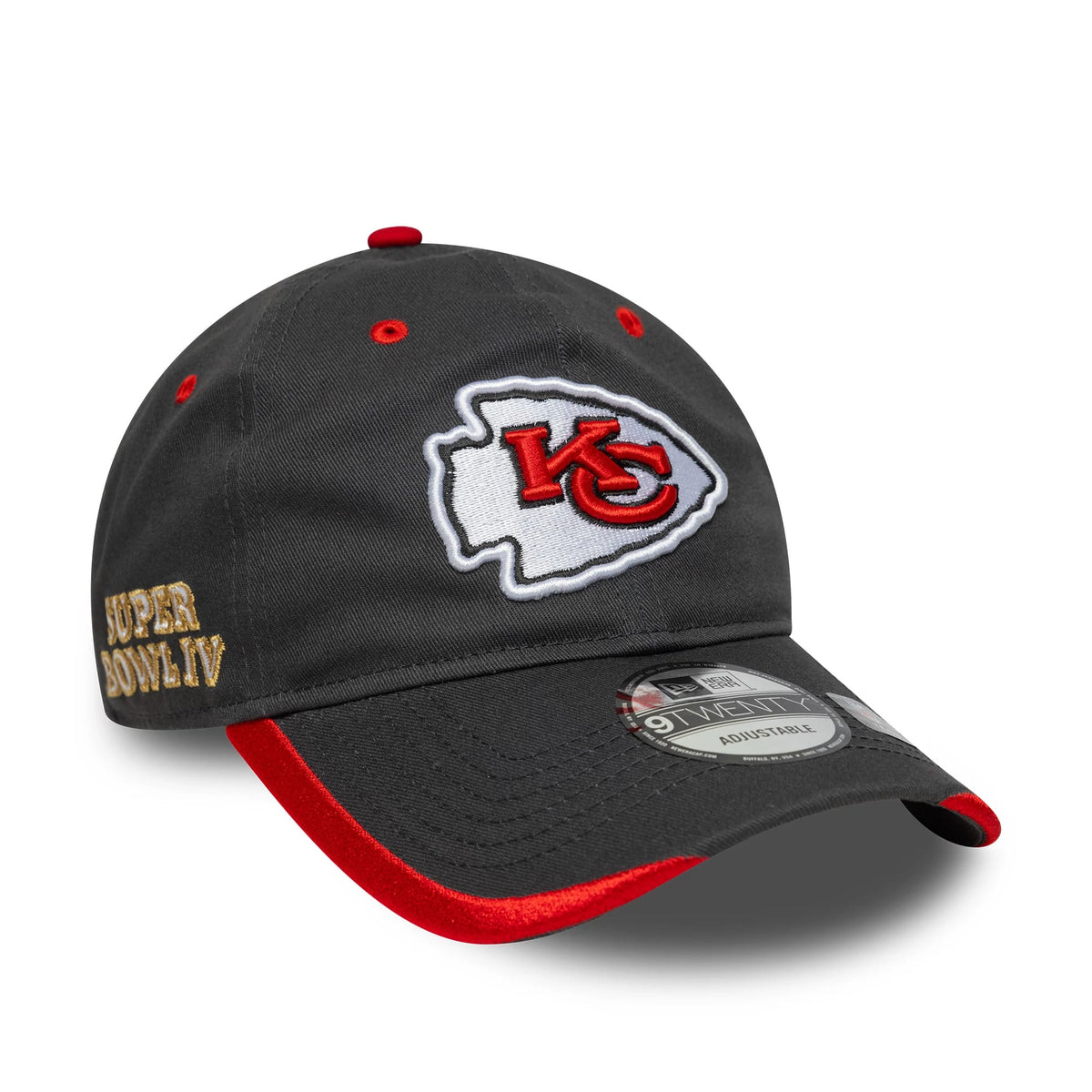 Kansas City Chiefs NFL Charcoal 9TWENTY Adjustable Cap-zelvios