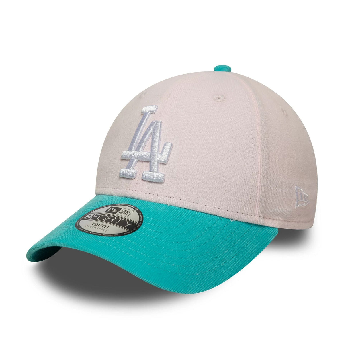 LA Dodgers Youth MLB Cord Pastel Pink 9FORTY Adjustable Cap-zelvios