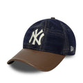 New York Yankees MLB Loden Leather Navy 9TWENTY Adjustable Cap-zelvios