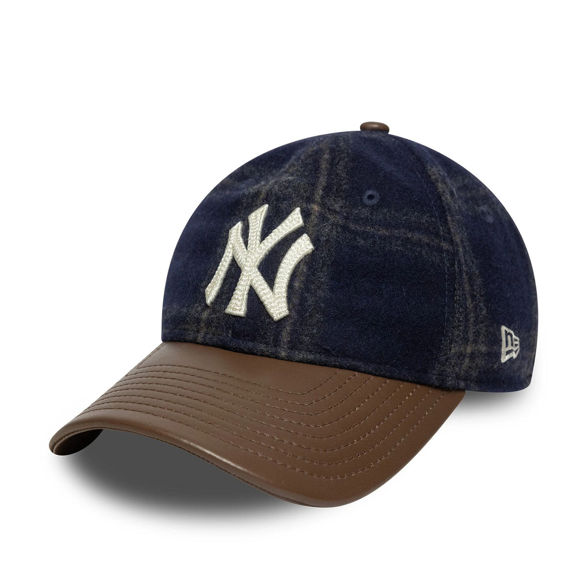 New York Yankees MLB Loden Leather Navy 9TWENTY Adjustable Cap-zelvios