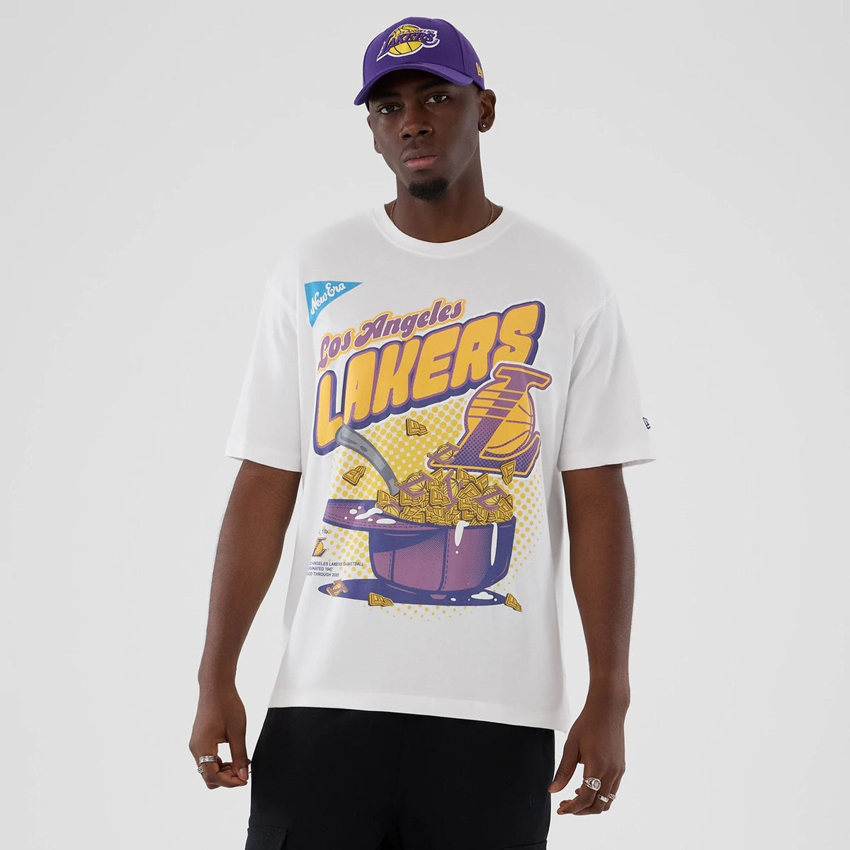 LA Lakers NBA Lifestyle Graphic White T-Shirt-zelvios