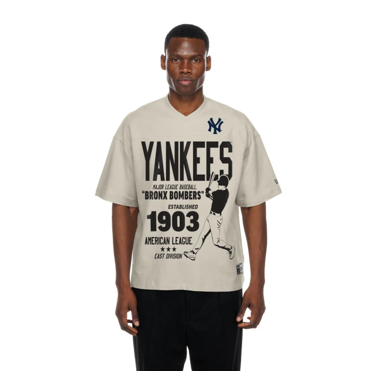 New York Yankees MLB Throwback Prep Light Beige T-Shirt-zelvios