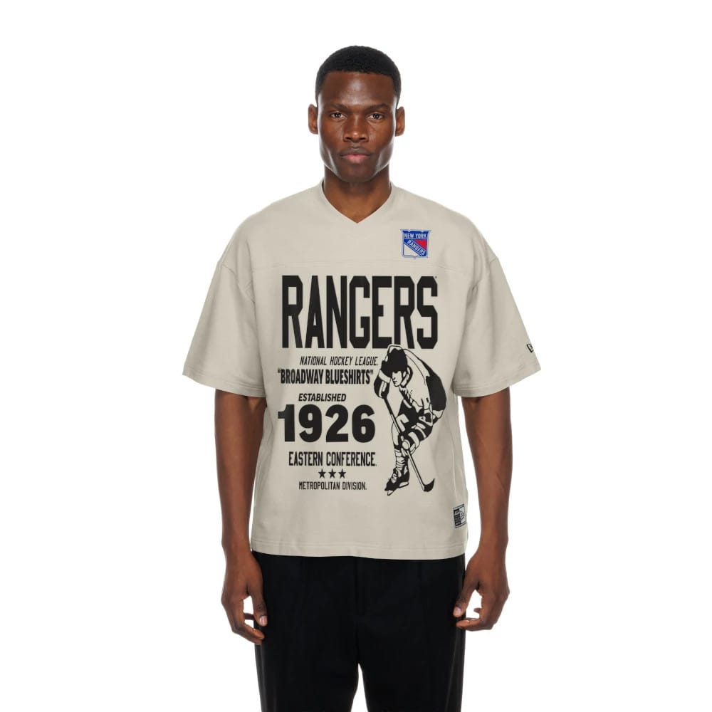 New York Rangers NHL Throwback Prep Light Beige T-Shirt-zelvios