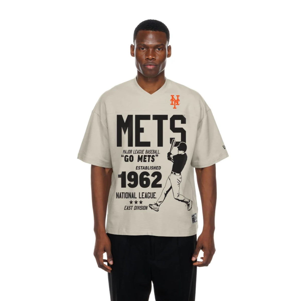 New York Mets MLB Throwback Prep Light Beige T-Shirt-zelvios