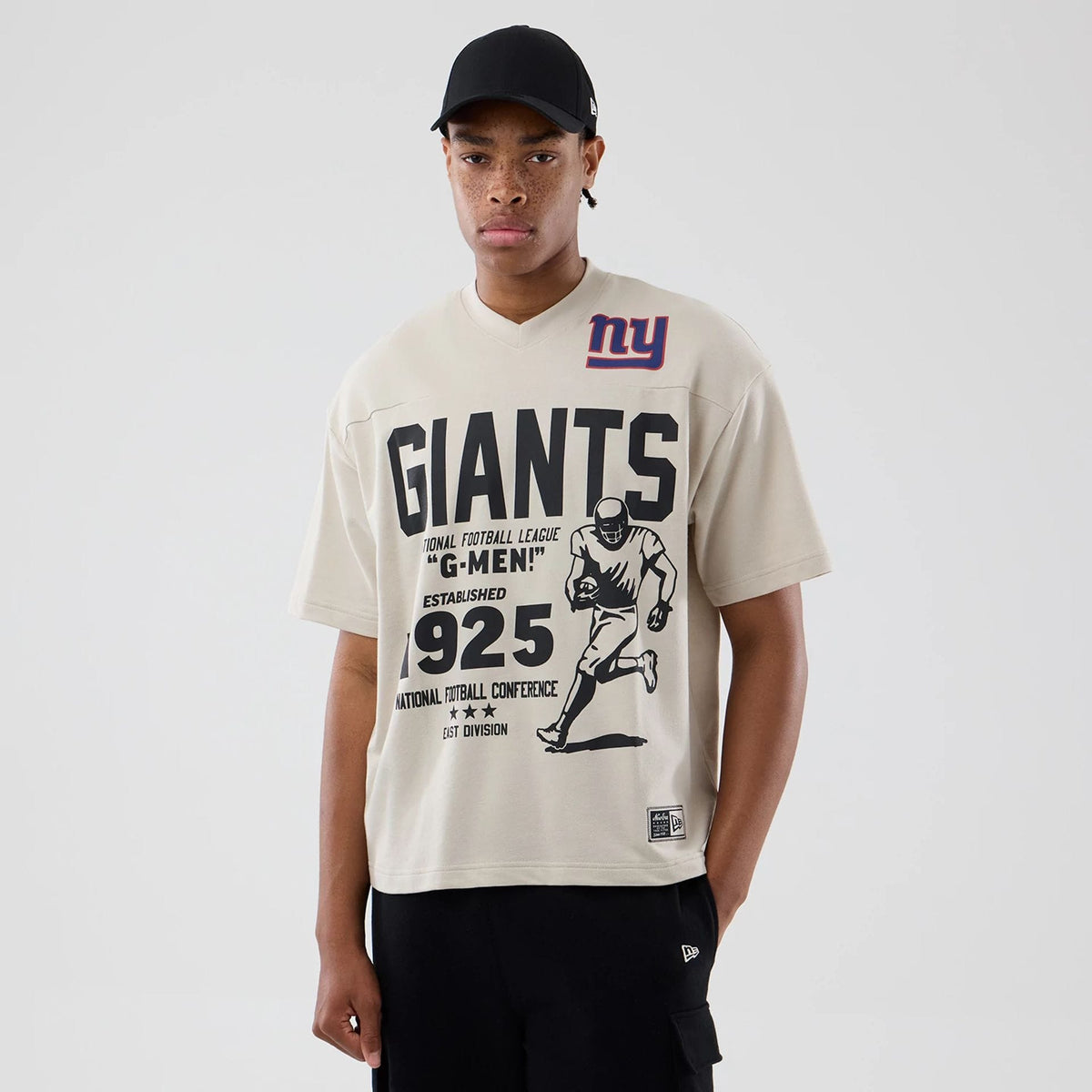 New York Giants NFL Throwback Prep Light Beige T-Shirt-zelvios