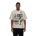 LA Kings NHL Throwback Prep Light Beige T-Shirt-zelvios