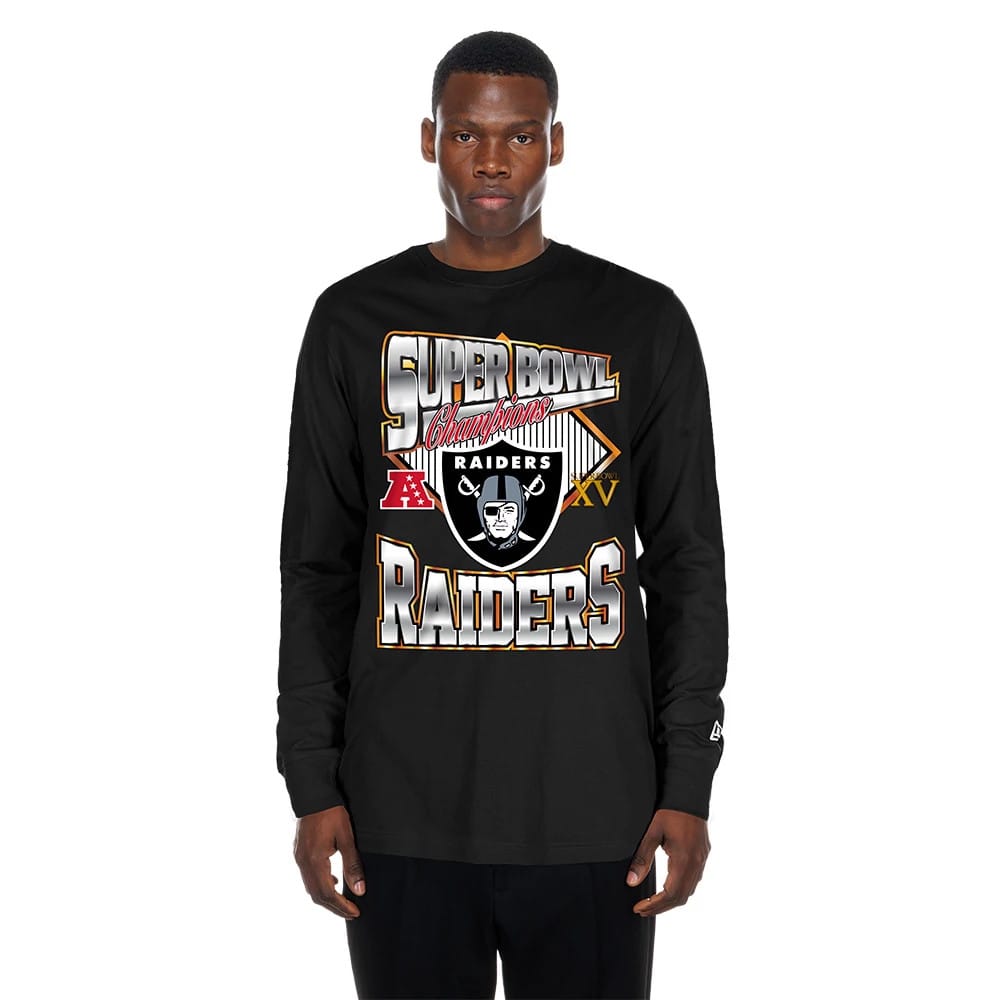 Las Vegas Raiders NFL Sport Classic Black Long Sleeve T-Shirt-zelvios