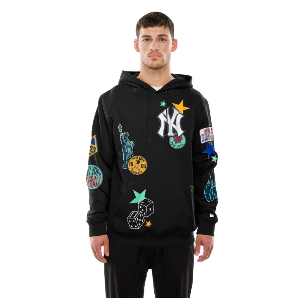 New York Yankees MLB x Uptown Threads Black Pullover Hoodie-zelvios