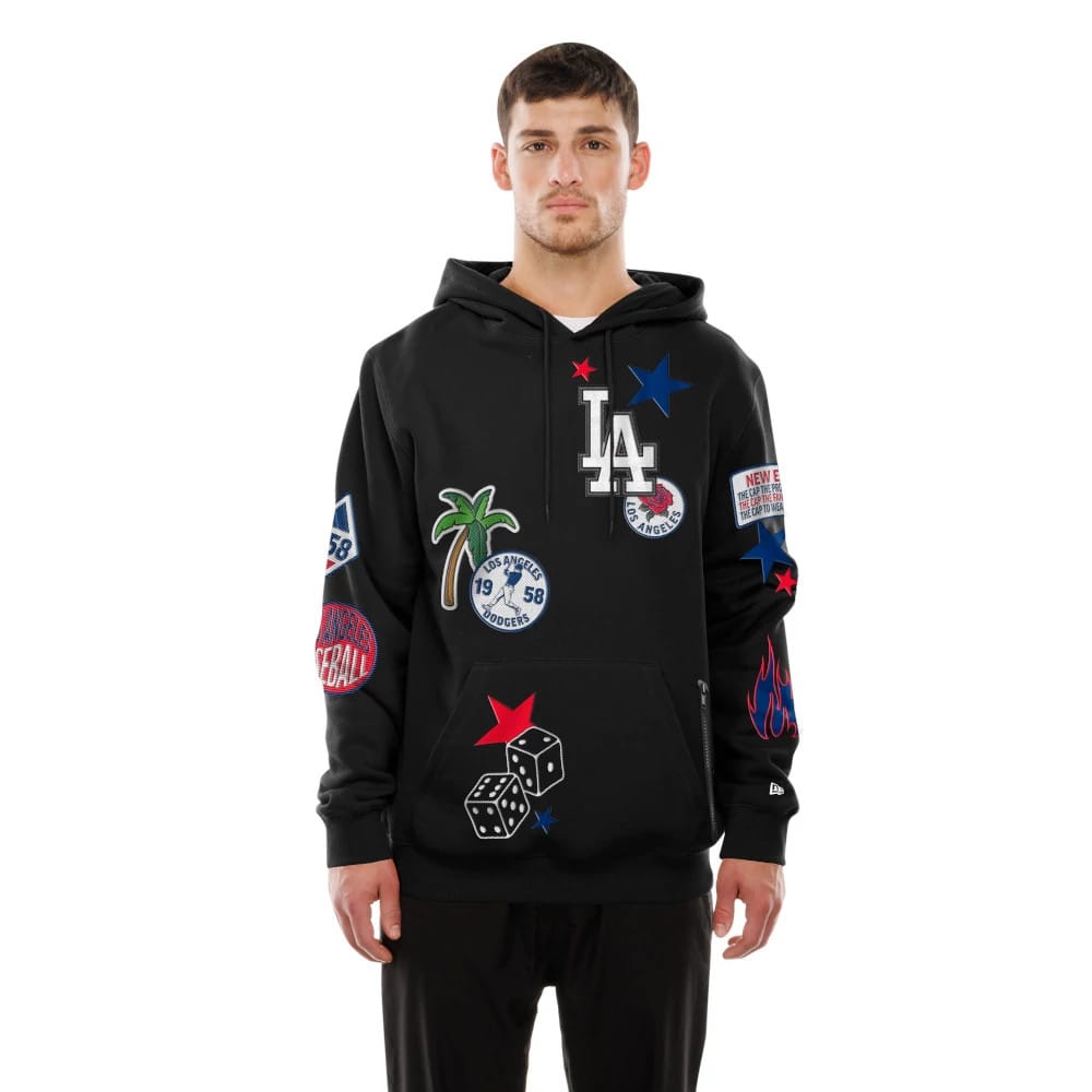 LA Dodgers MLB x Uptown Threads Black Pullover Hoodie-zelvios