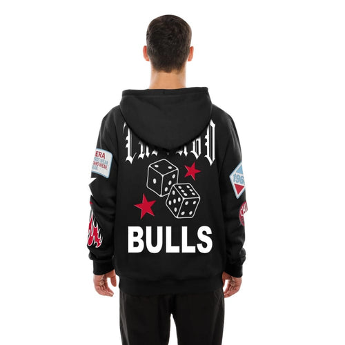 Chicago Bulls NBA x Uptown Threads Black Pullover Hoodie-kentox