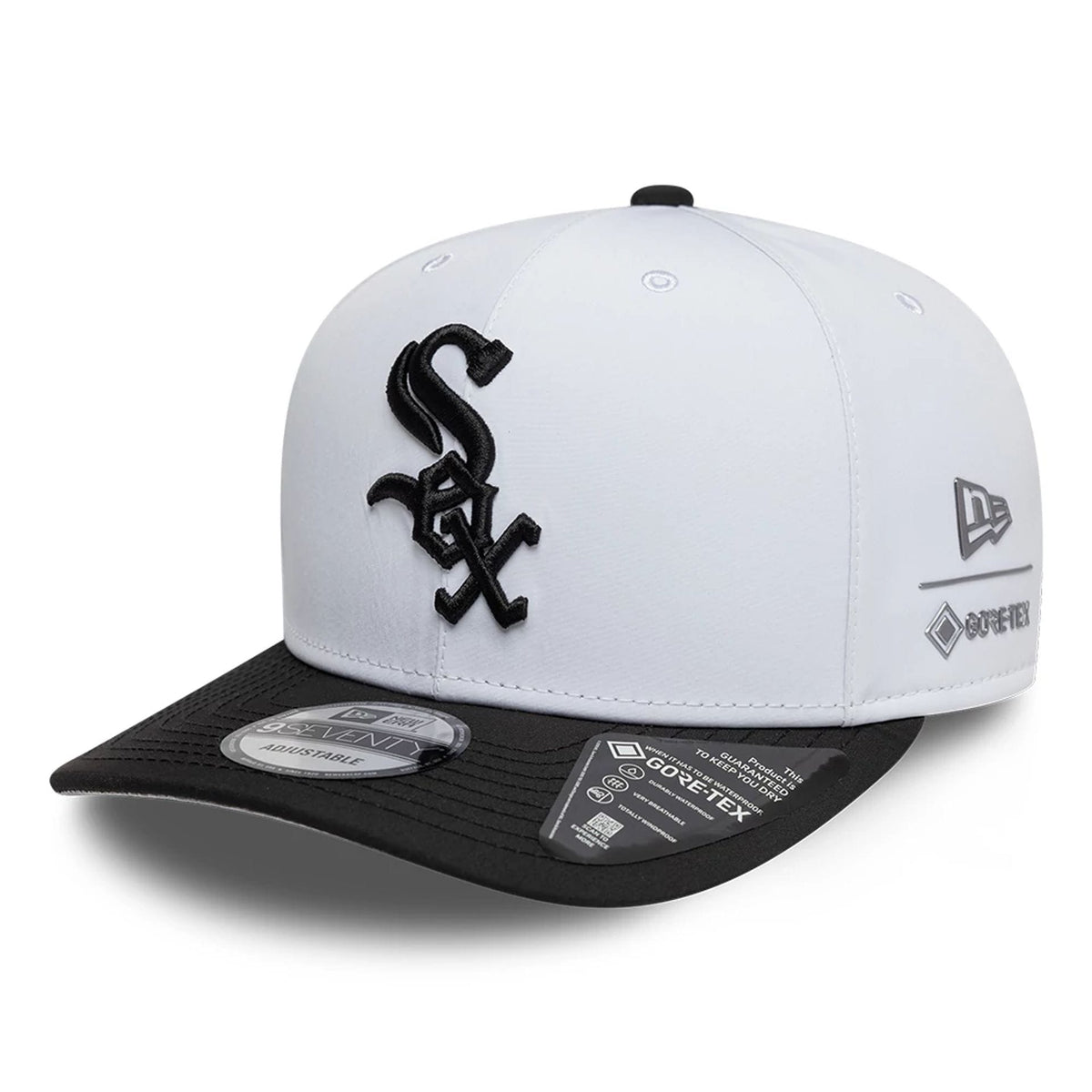 Chicago White Sox MLB Gore-Tex Black 9SEVENTY Stretch Snap Adjustable Cap-zelvios