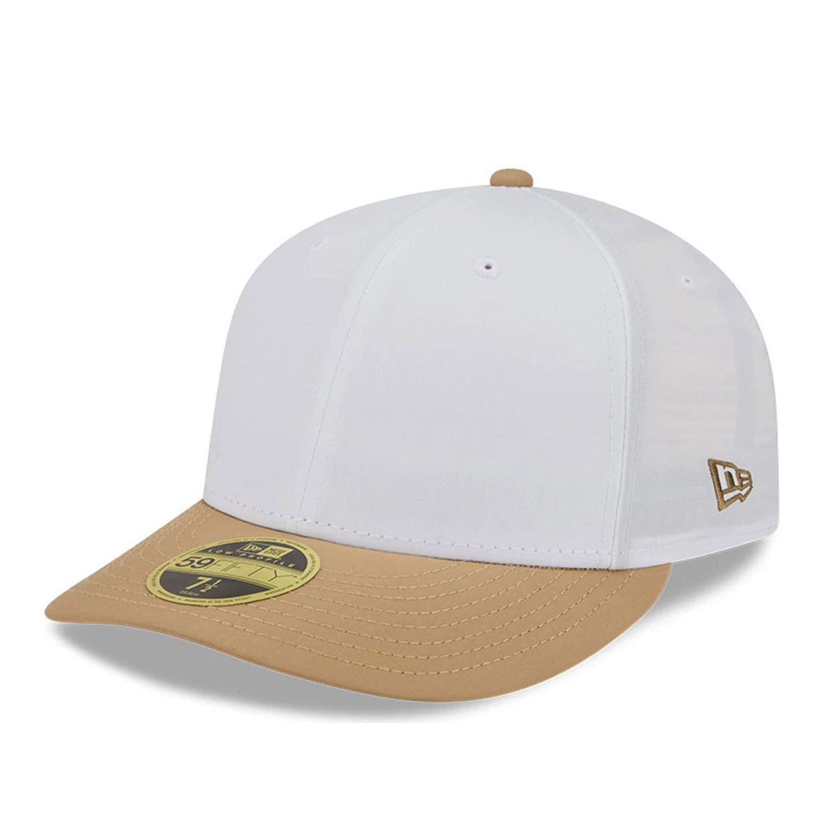 New Era Open White & Beige Low Profile 59FIFTY Fitted Cap-zelvios