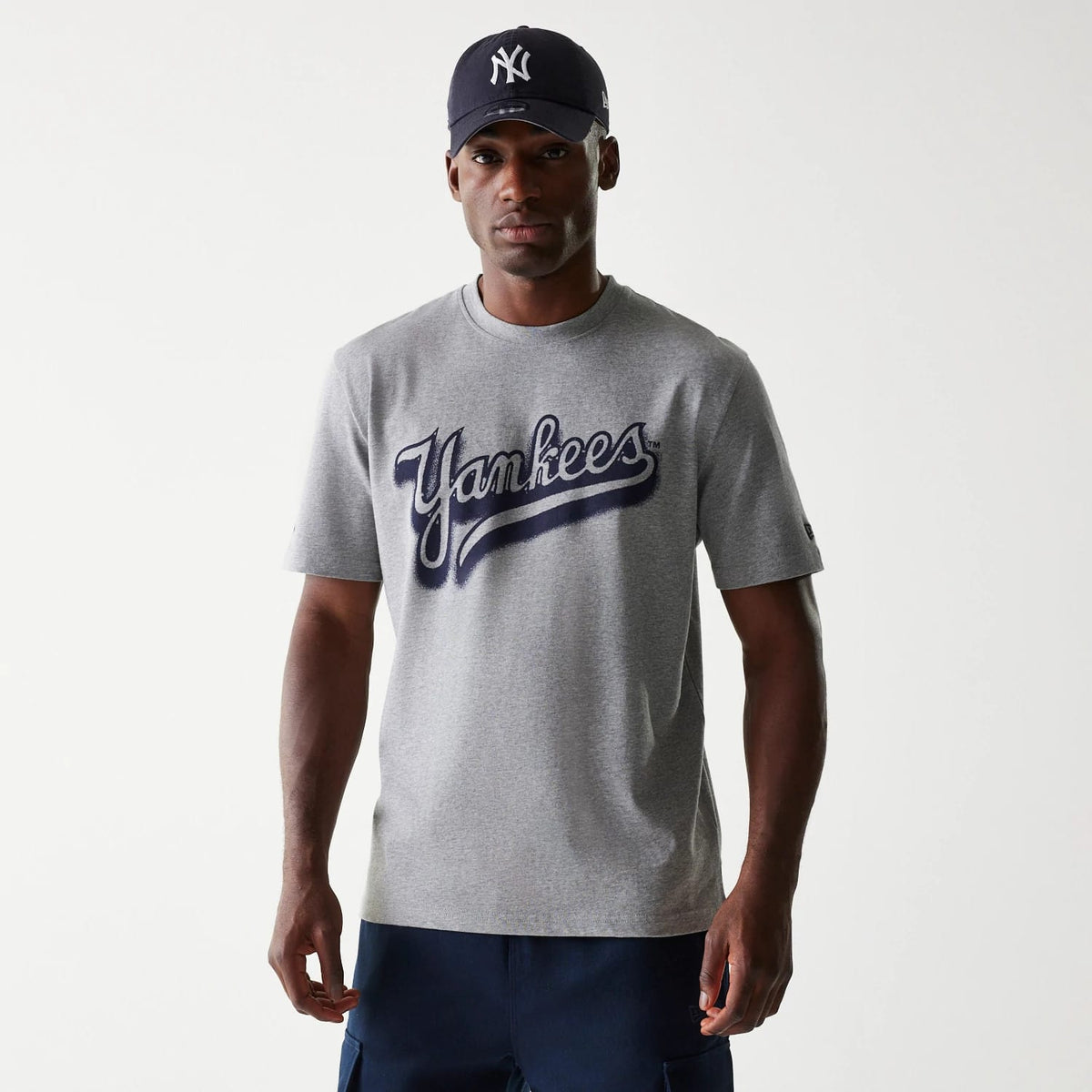 New York Yankees OVO x MLB Grey T-Shirt-zelvios