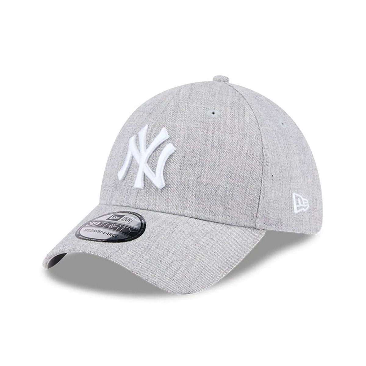 New York Yankees MLB Heather Grey 39THIRTY Stretch Fit Cap-zelvios
