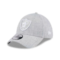 Las Vegas Raiders NFL Heather Grey 39THIRTY Stretch Fit Cap-zelvios