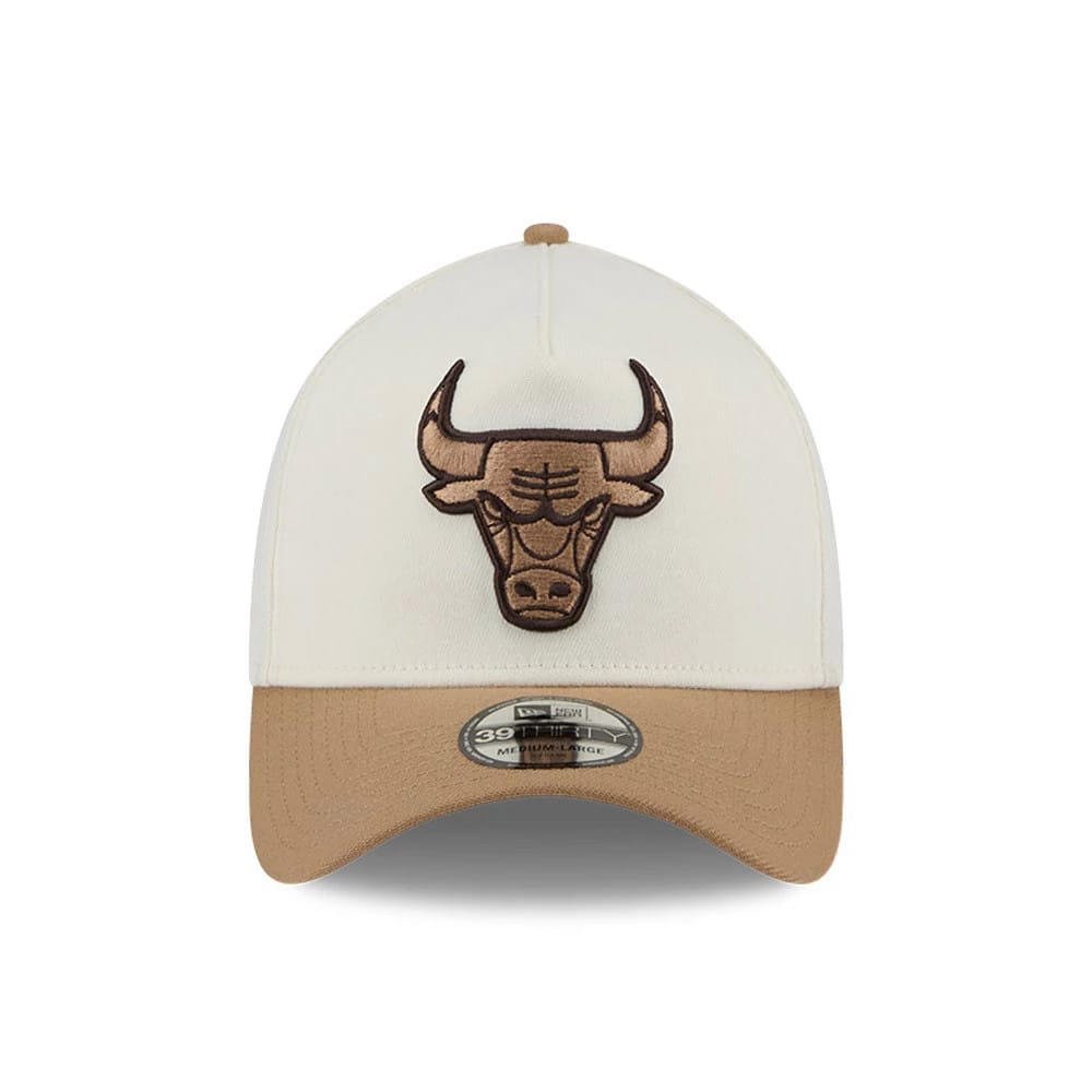 Chicago Bulls NBA Sandy Bay White 39THIRTY A-Frame Stretch Fit Cap-zelvios
