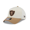 Las Vegas Raiders NFL Sandy Bay White 39THIRTY A-Frame Stretch Fit Cap-zelvios