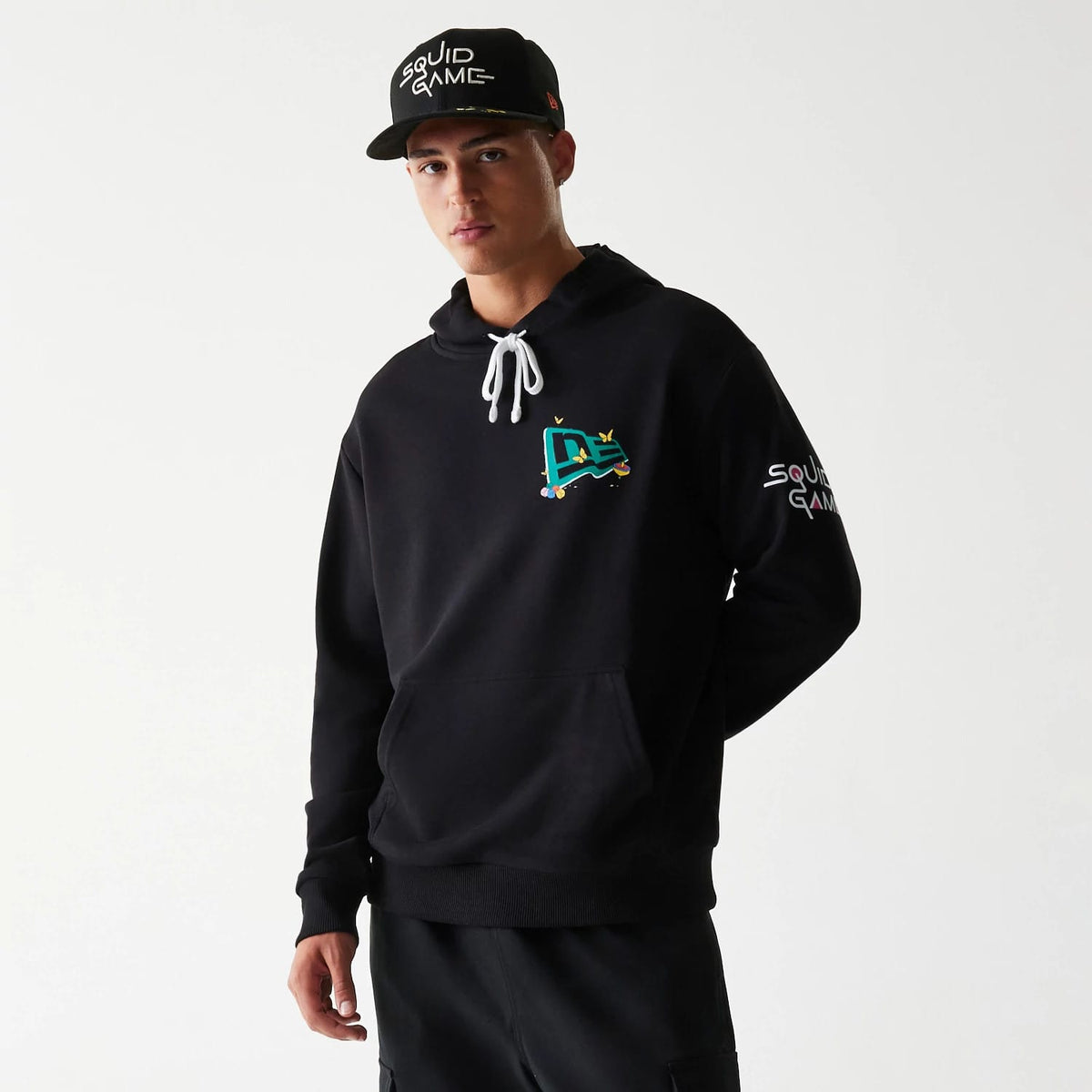 Netflix Squid Game Black Oversized Pullover Hoodie-zelvios