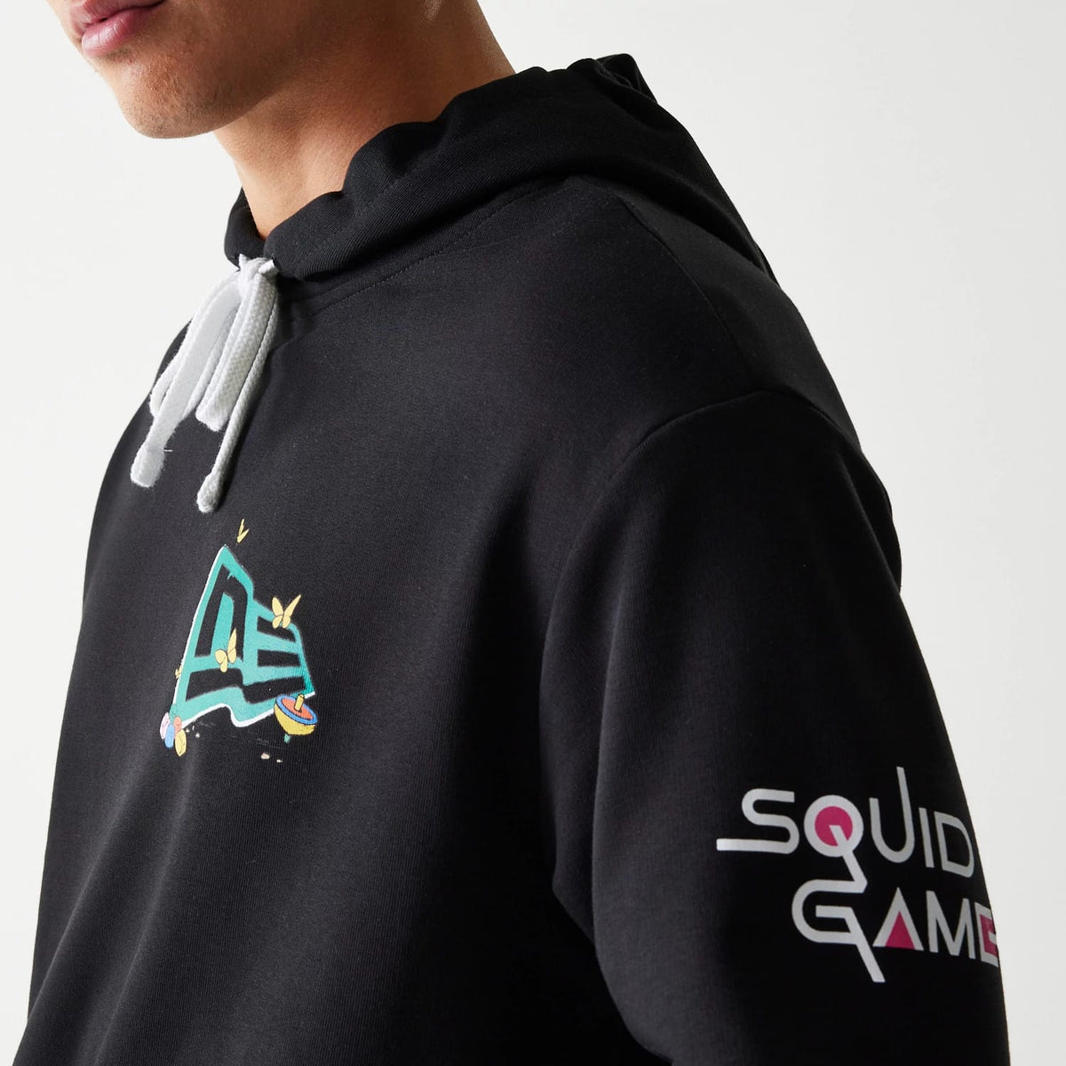 Netflix Squid Game Black Oversized Pullover Hoodie-zelvios