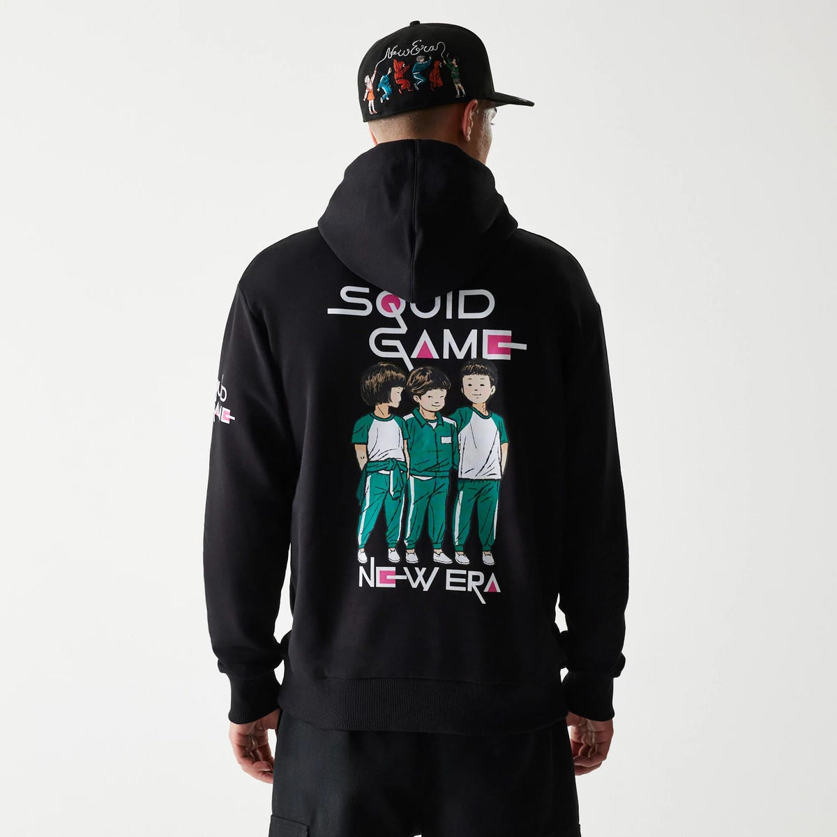 Netflix Squid Game Black Oversized Pullover Hoodie-zelvios
