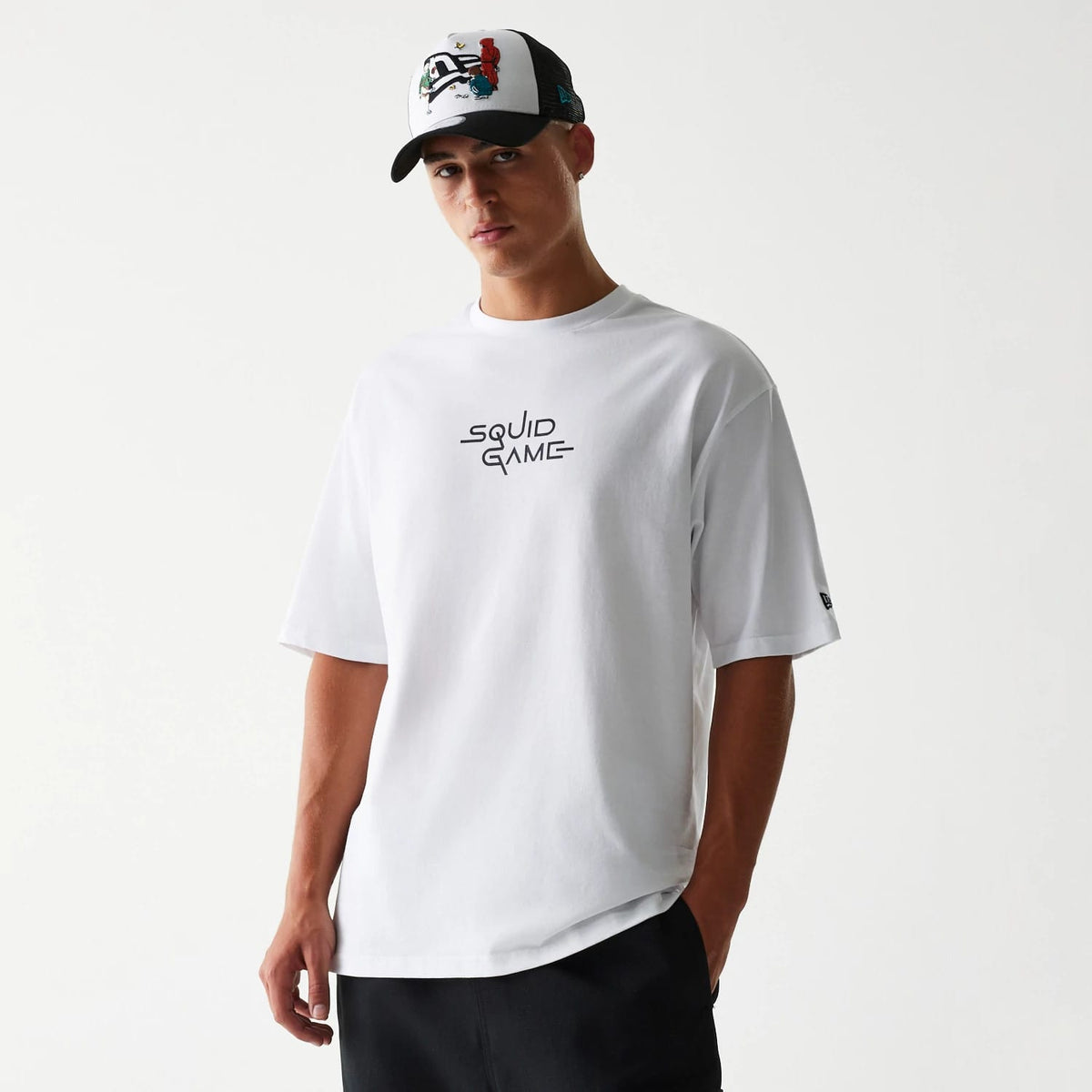 Netflix Squid Game White Oversized T-Shirt-zelvios