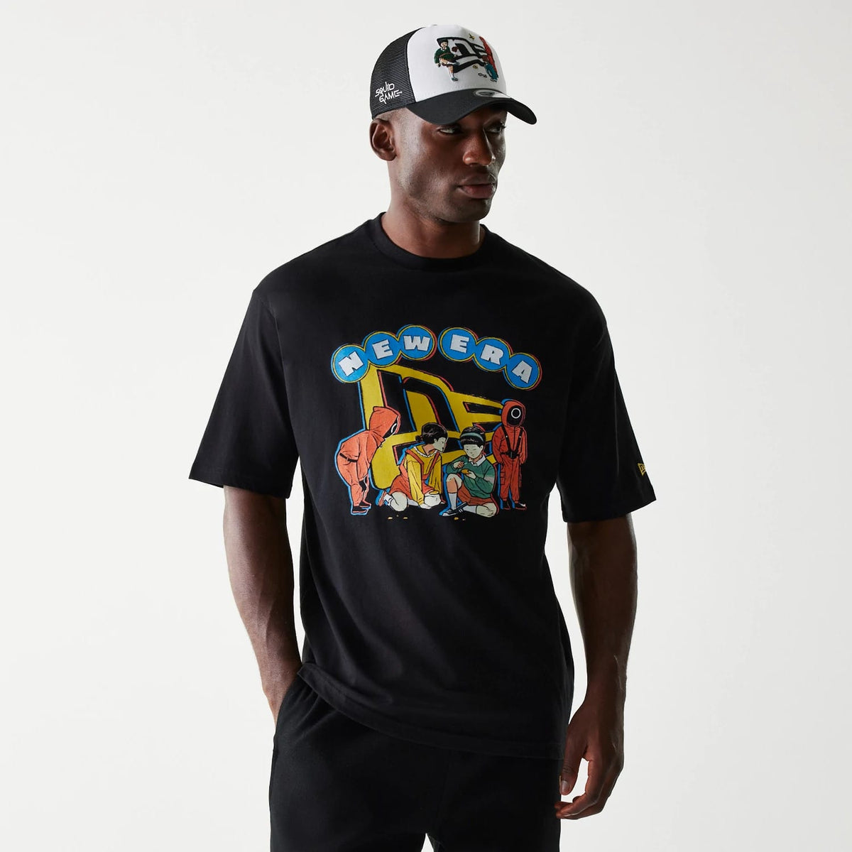 Netflix Squid Game Black Oversized T-Shirt-zelvios