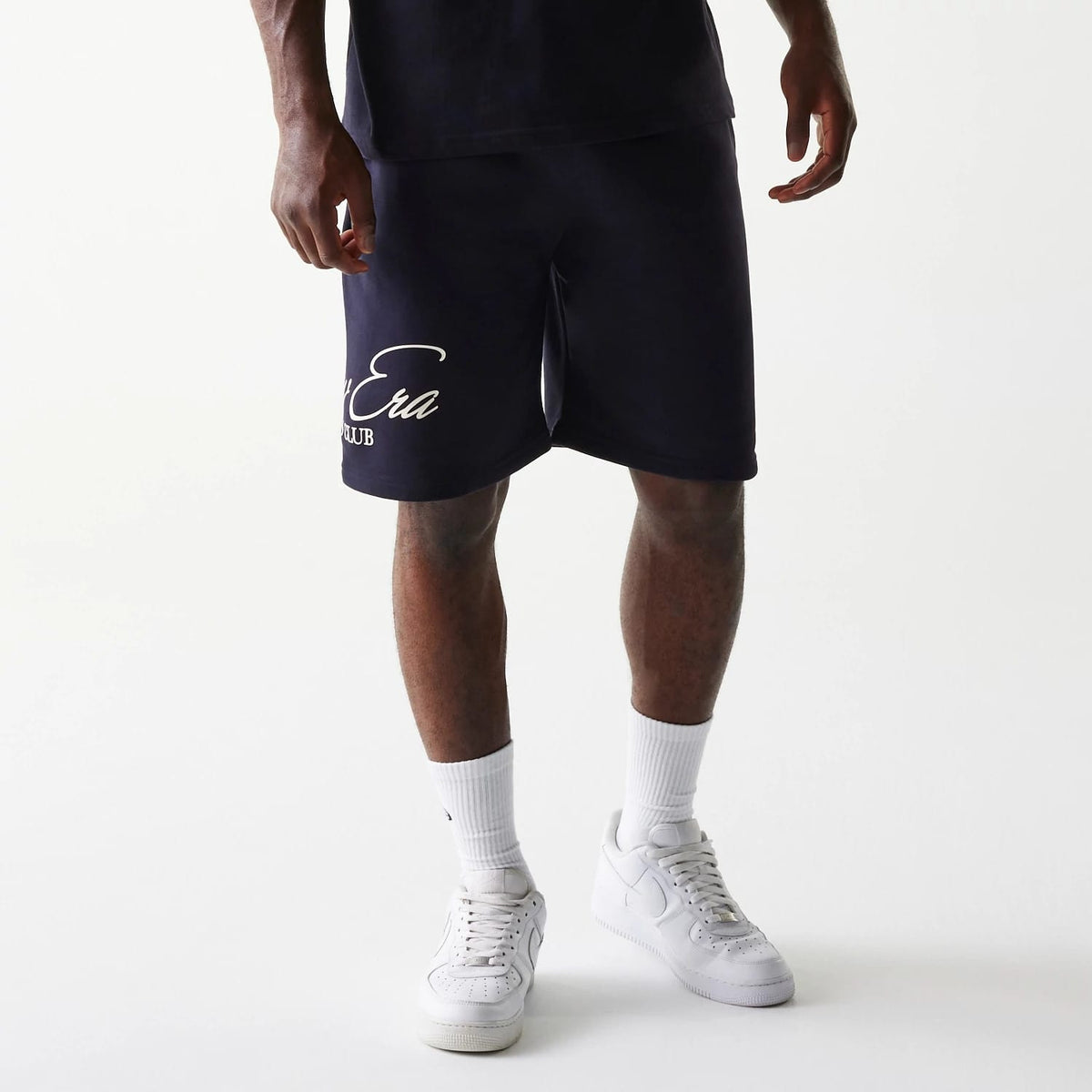 New Era Side Logo Navy Shorts-zelvios