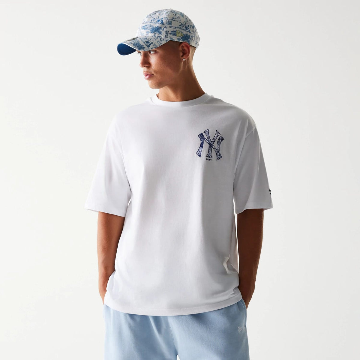 New York Yankees MLB White Oversized T-Shirt-zelvios