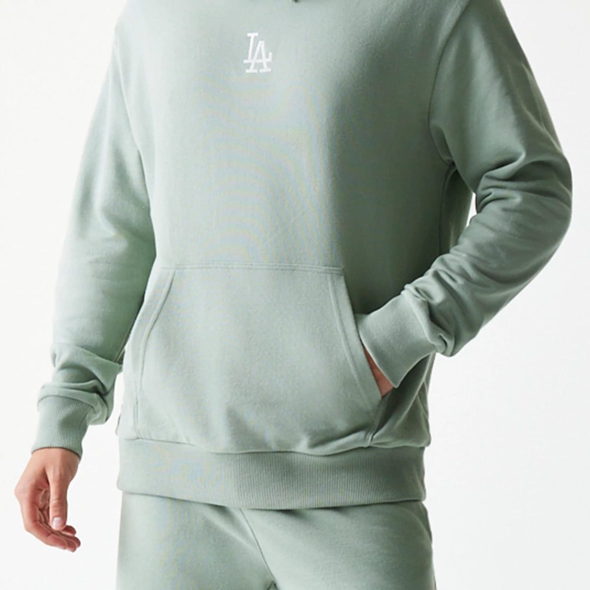 LA Dodgers MLB Midi Pastel Green Oversized Pullover Hoodie-zelvios