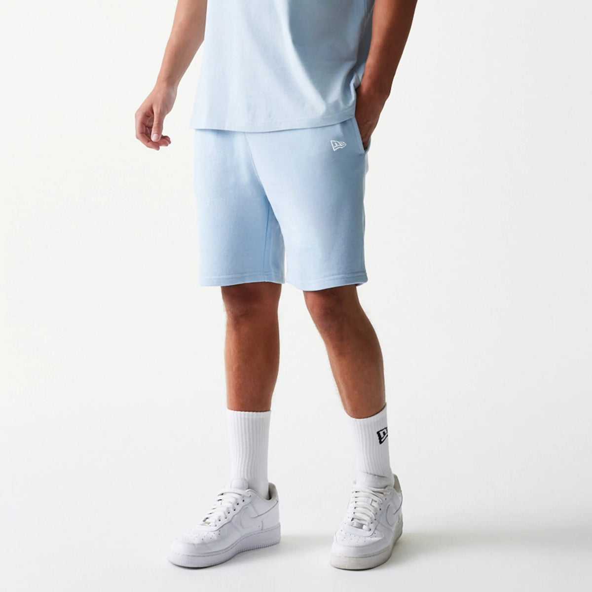 New York Yankees MLB League Essential Midi Pastel Blue Shorts-zelvios