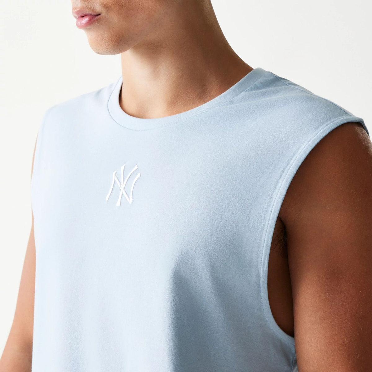 New York Yankees MLB Pastel Blue Sleeveless T-Shirt-zelvios