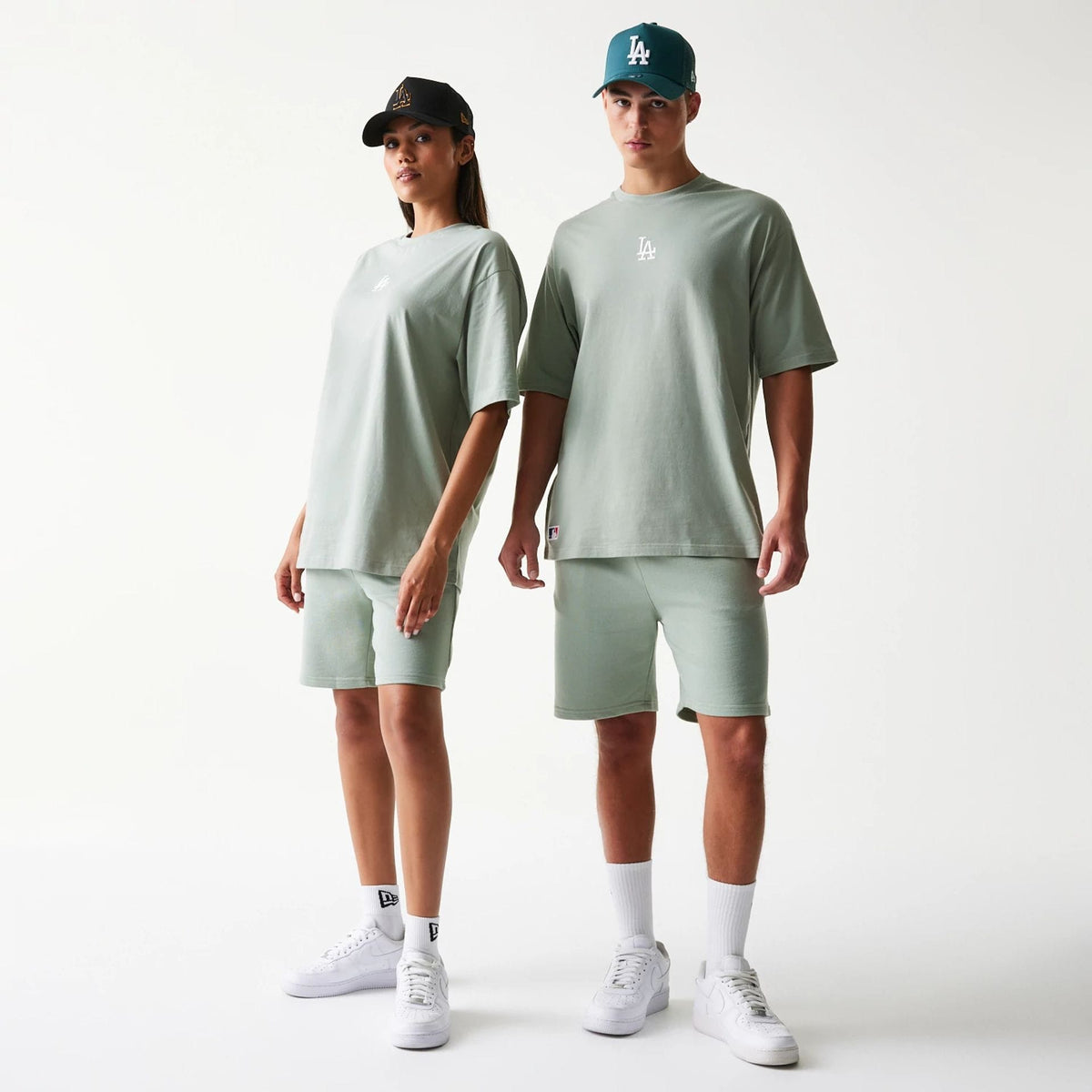 LA Dodgers MLB Midi Pastel Green Oversized T-Shirt-zelvios