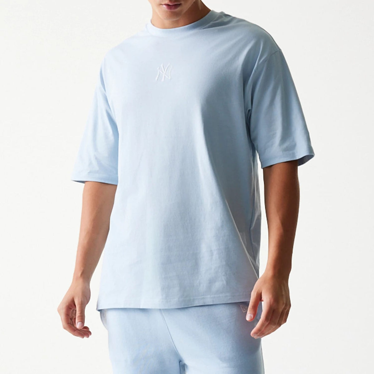 New York Yankees MLB Midi Pastel Blue Oversized T-Shirt-zelvios