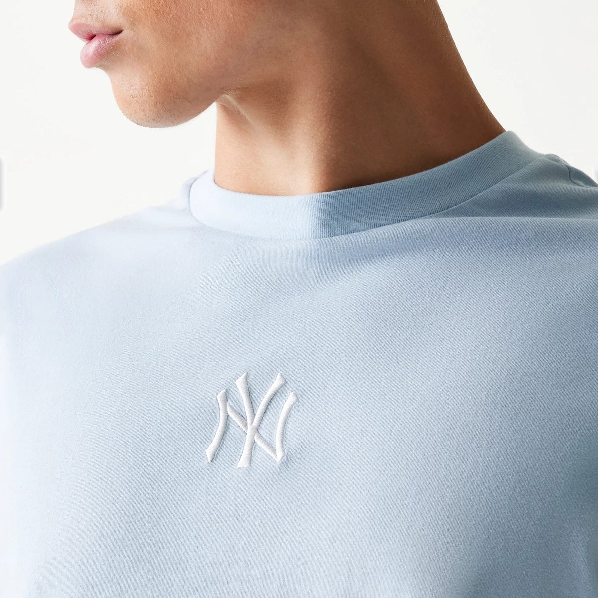 New York Yankees MLB Midi Pastel Blue Oversized T-Shirt-zelvios