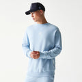 New York Yankees MLB Midi Pastel Blue Oversized Crew Neck Sweater-zelvios