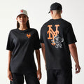 New York Mets MLB Food Graphic Black T-Shirt-zelvios