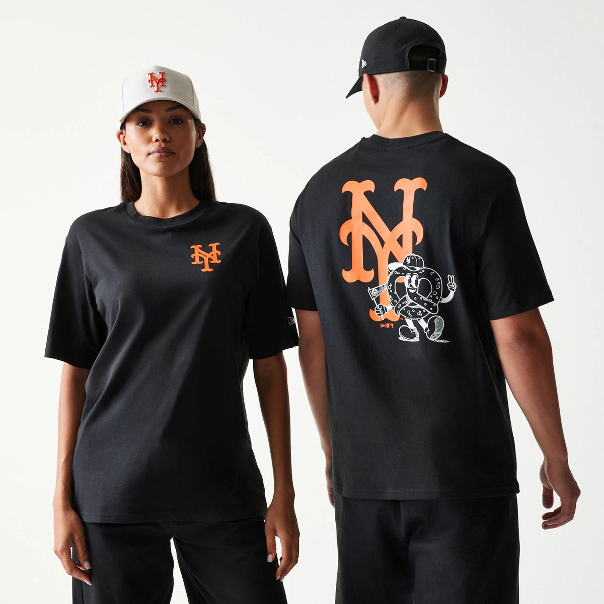 New York Mets MLB Food Graphic Black T-Shirt-zelvios