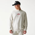 LA Lakers NBA Cream Oversized Crew Neck Sweater-zelvios