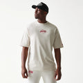 LA Lakers NBA League Essential Cream Oversized T-Shirt-zelvios