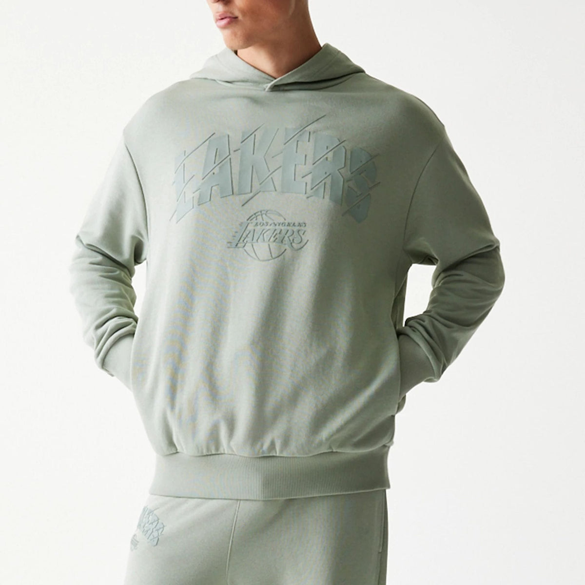 LA Lakers NBA Pastel Green Oversized Pullover Hoodie-zelvios