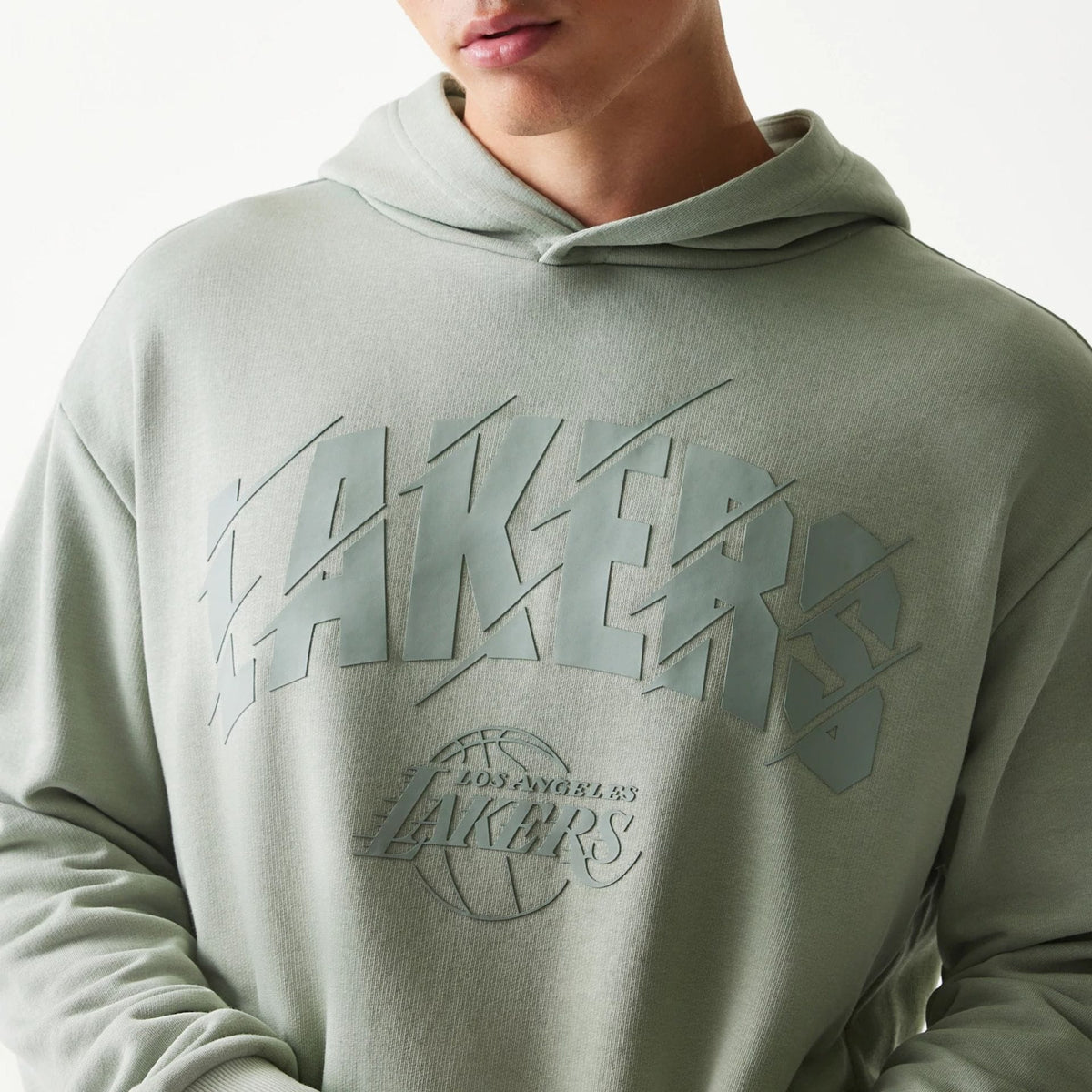 LA Lakers NBA Pastel Green Oversized Pullover Hoodie-zelvios