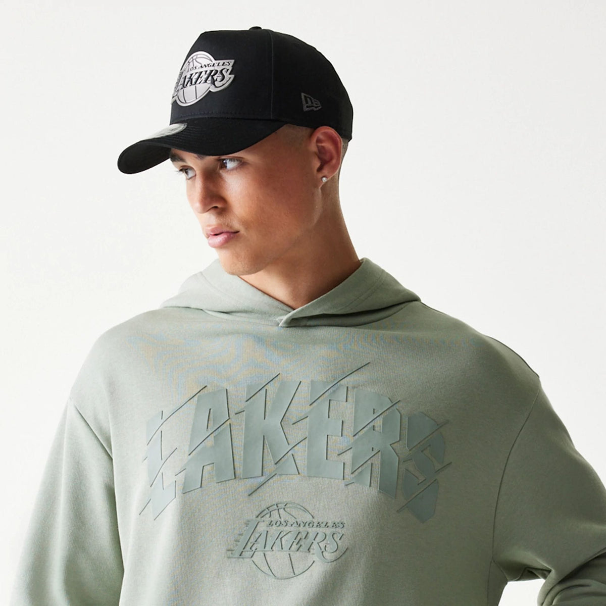 LA Lakers NBA Pastel Green Oversized Pullover Hoodie-zelvios