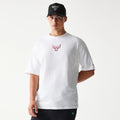 Chicago Bulls NBA League Essential White Oversized T-Shirt-zelvios