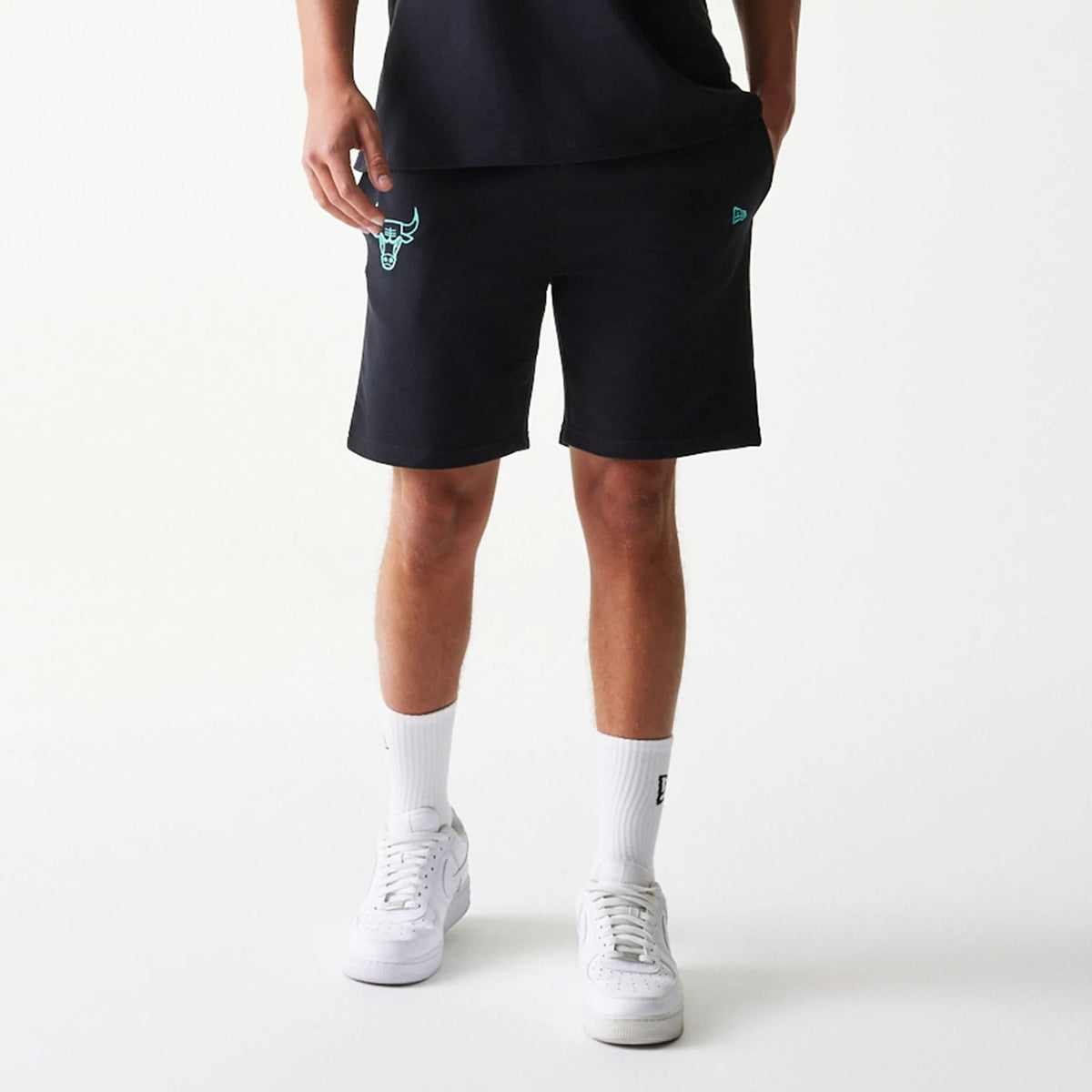 Chicago Bulls NBA League Essential Black Shorts-zelvios
