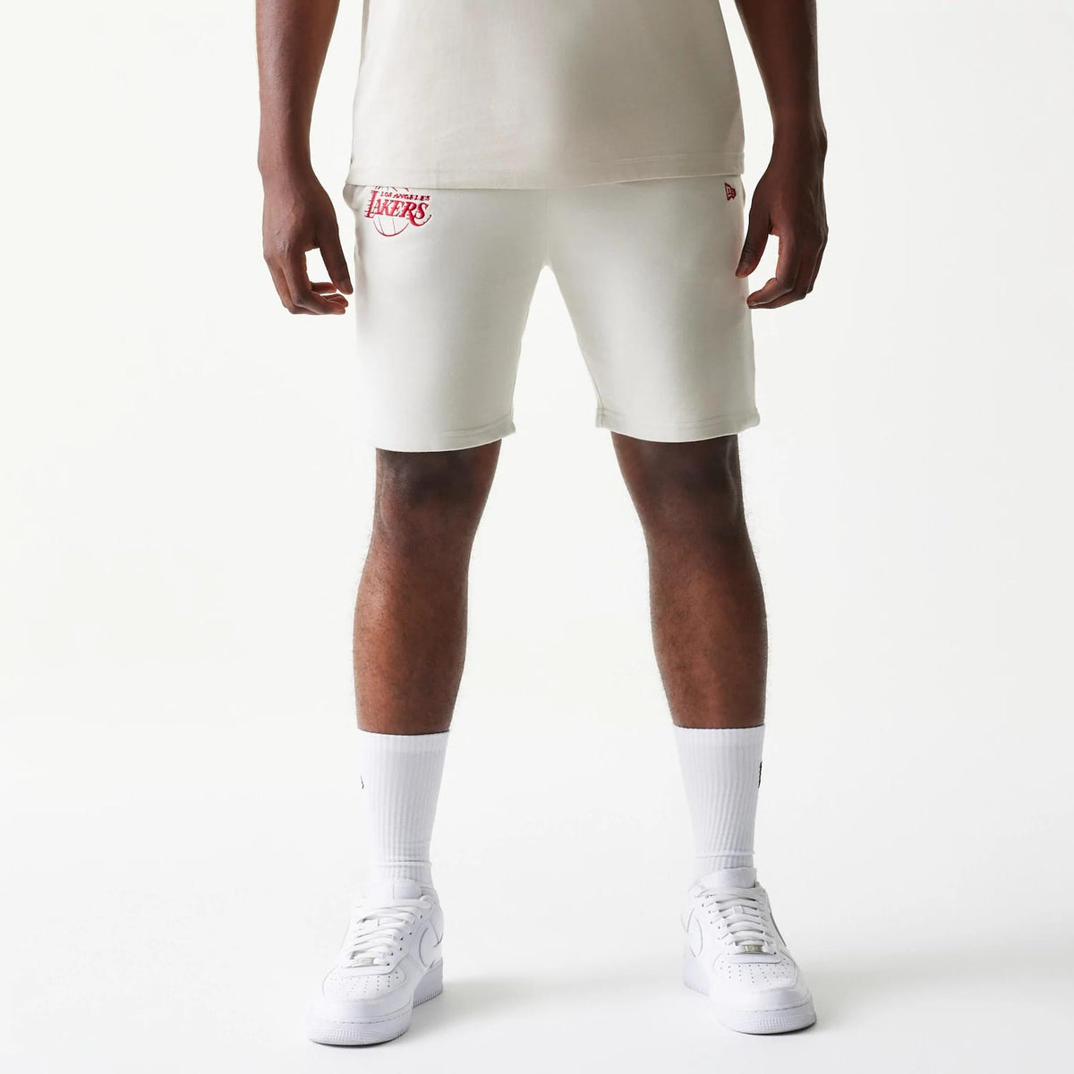 LA Lakers NBA League Essential Cream Shorts-zelvios