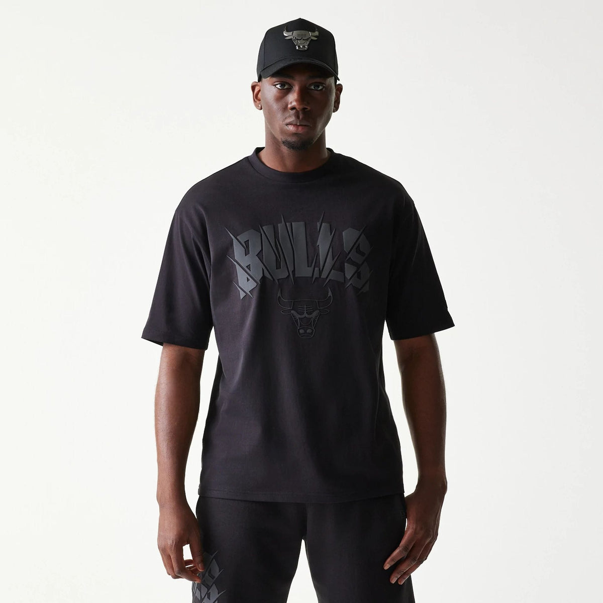 Chicago Bulls NBA Black Oversized T-Shirt-zelvios