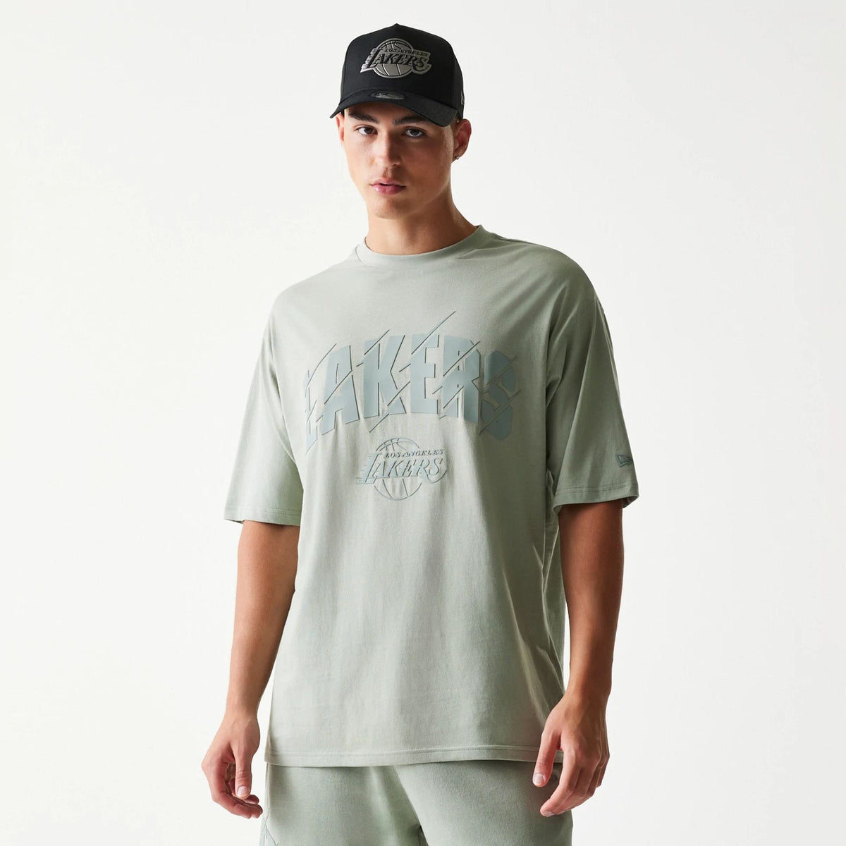 LA Lakers NBA Pastel Green Oversized T-Shirt-zelvios