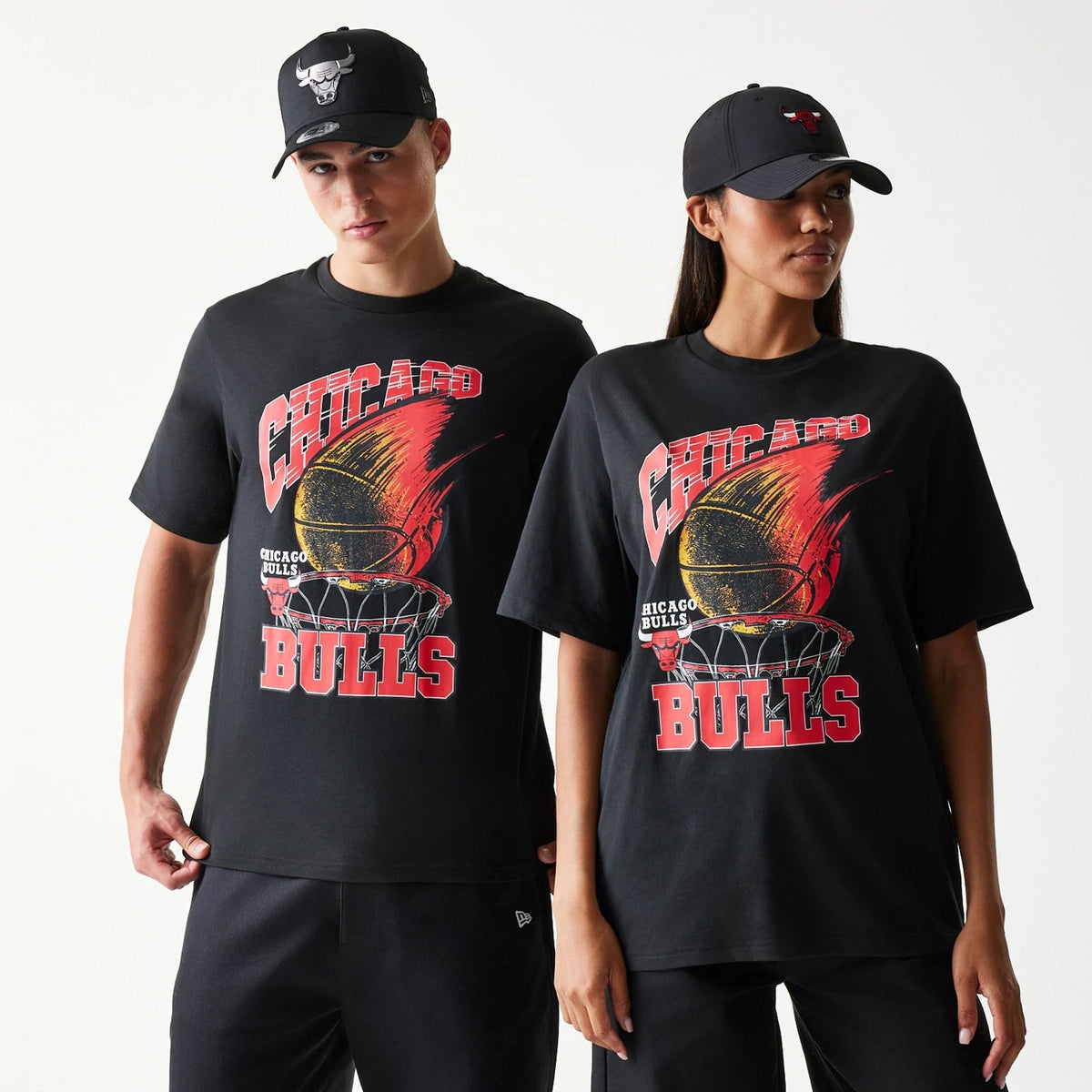 Chicago Bulls NBA Ball Graphic Black T-Shirt-zelvios