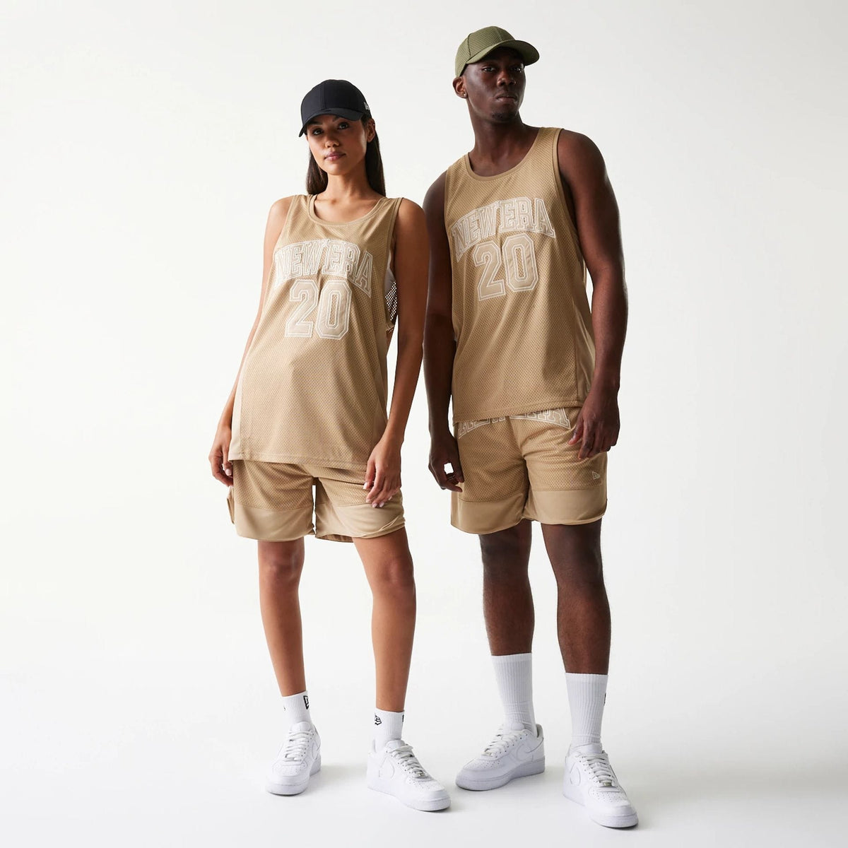 New Era Mesh Light Beige Tank Top-zelvios